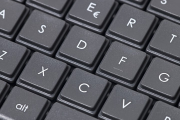black keyboard close up