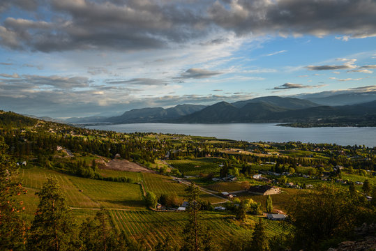 Sunset in the KVR Trail Penticton British Columbia