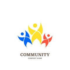 Global community,teamwork or social network people icon, logo