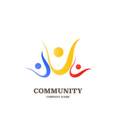 Obraz premium Global community,teamwork or social network people icon, logo