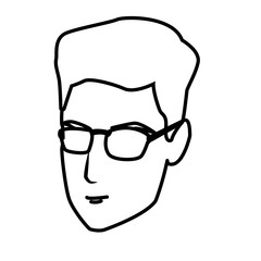 Obraz na płótnie Canvas Young man face with sunglasses icon vector illustration graphic design
