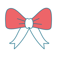 bowntie ribbon isolated icon vector illustration design