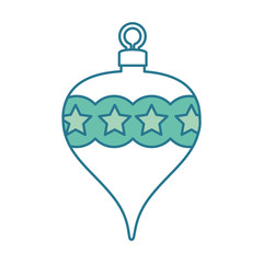 christmas ball hanging icon vector illustration design