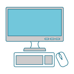 desktop computer isolated icon vector illustration design