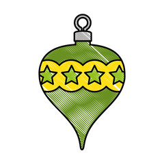 christmas ball hanging icon vector illustration design