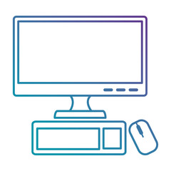 desktop computer isolated icon vector illustration design