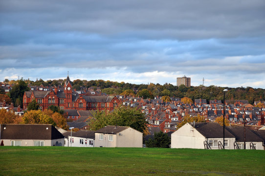 cityscape of the woodhouse area of leeds in yorkshire england
