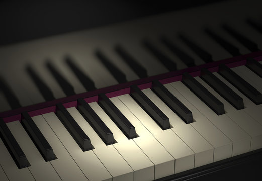 Piano keyboard (3d illustration).