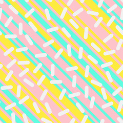 Retro Seamless Pattern in Memphis Style Design