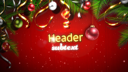 Evergreen and Ornaments Title