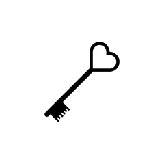 heart key icon. Love or couple element icon. Premium quality graphic design. Signs, outline symbols collection icon for websites, web design, mobile app, info graphics