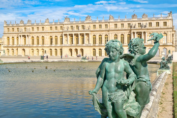 Fototapeta na wymiar The royal Palace of Versailles near Paris in France