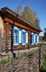 Shukshin's childhood home in Srostki village. Altai Krai. Western Siberia. Russia