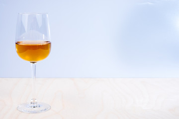 A glass of white wine