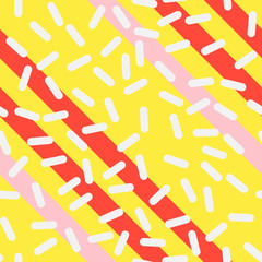 Retro Seamless Pattern in Memphis Style Design