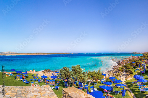 Spiaggia La Pelosa Stintino Sardegna Stock Photo And