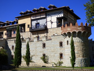 Fototapeta na wymiar Abadia de los Templarios en la Alberca,pueblo de Salamanca (Castilla y Leon, España)