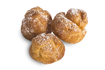 profiteroles isolated on white background