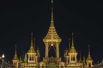 Bangkok,Thailand-November 13,2017:Royal Cremation Exhibition of His Majesty King Bhumibol Adulyadej at royal crematorium Sanam Luang