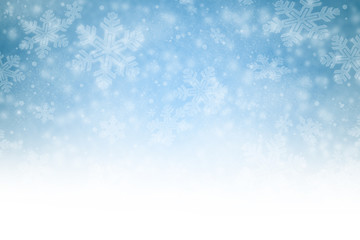 Christmas blaue Background  with snow / Blauer Weihnachts Hintergrund mit Schnee 
