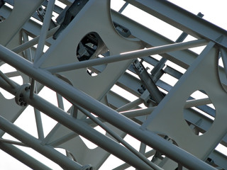 Naklejka premium Overpass Steel Construction Structure Is Under Progress