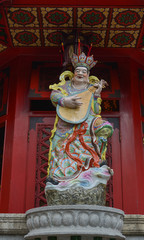 God statue at Chinese Temple in Hong Kong