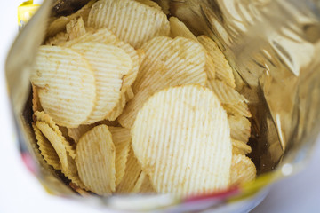 Potato Chips Packed in ready-to-eat bags