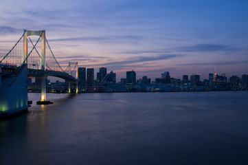 Fototapeta na wymiar Tokyo rainbow bridge