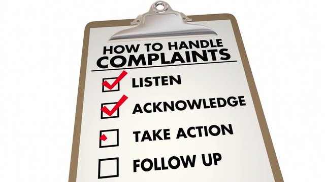 How to Handle Complaints Customer Service Checklist 3d Animation