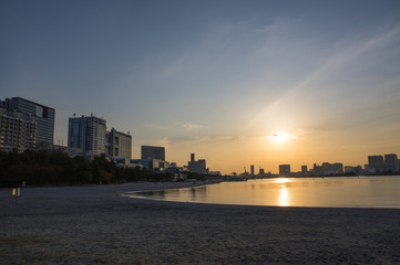 Naklejka premium Tokyo daiba city