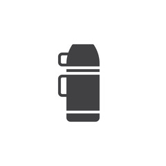 Thermos icon vector, filled flat sign, solid pictogram isolated on white. Vacuum flask symbol, logo illustration.