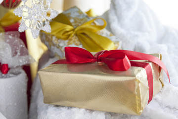 Christmas gifts close-up