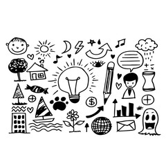 Hand drawn line art Doodle icon