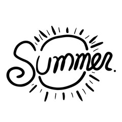 Summer lettering design