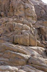 The texture of the weathered rock on the Sinai Peninsula