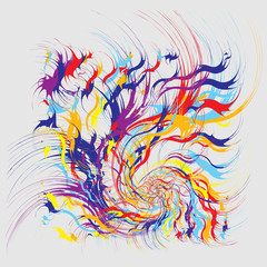 Paint Splashes Abstract Background