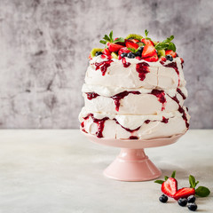 Three Layer Pavlova Cake