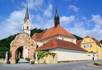 Fototapeta na wymiar Church in Kainach village, Austria