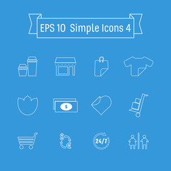 Vector buttons icon set vector. Web symbol set