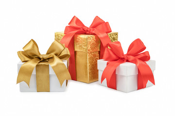set of gift box isolated on white background