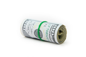dollar money on white background