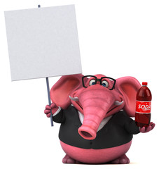 Pink elephant - 3D Illustration