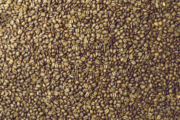 fresh coffee beans. texture of coffee beans