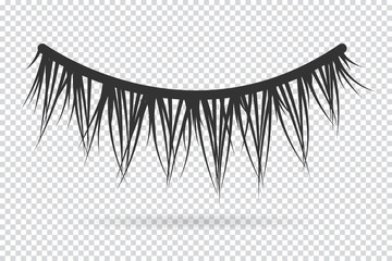 Feminine lashes vector. False eyelashes hand drawn.