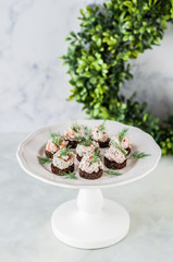 Salmon and Cheese Pate on Rye Bread