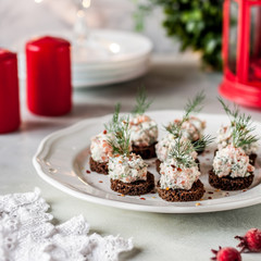 Salmon and Cheese Pate on Rye Bread