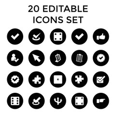 Choice icons. set of 20 editable filled choice icons © HN Works