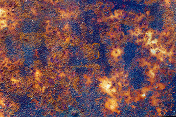 old metal iron rust texture. Brown background.