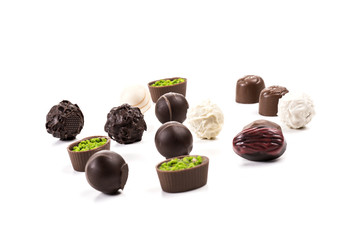Special chocolate isolated white background