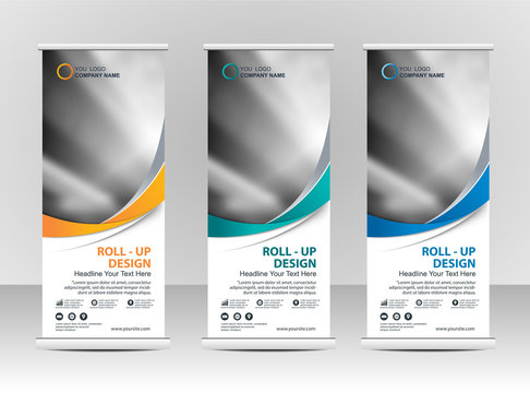 Roll up banner stand template design